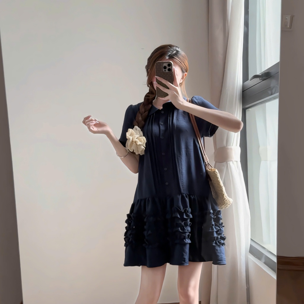 Váy babydoll XIXEOSHOP thắt eo xếp ly chiết eo nhẹ nhàng dáng xòe - V113 | BigBuy360 - bigbuy360.vn