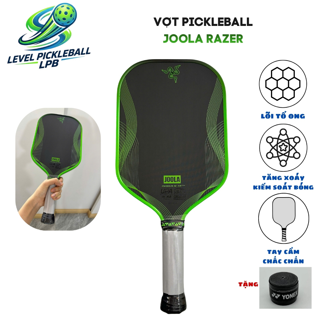 Vợt Pickleball JOOLA RAZER Gen 4 Pro hàng siêu cấp 16mm.
