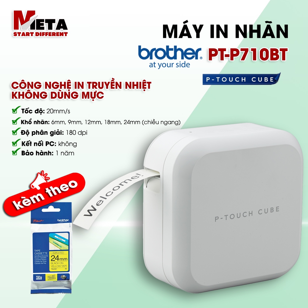 Máy in nhãn Brother P-Touch Cube PT-P710BT