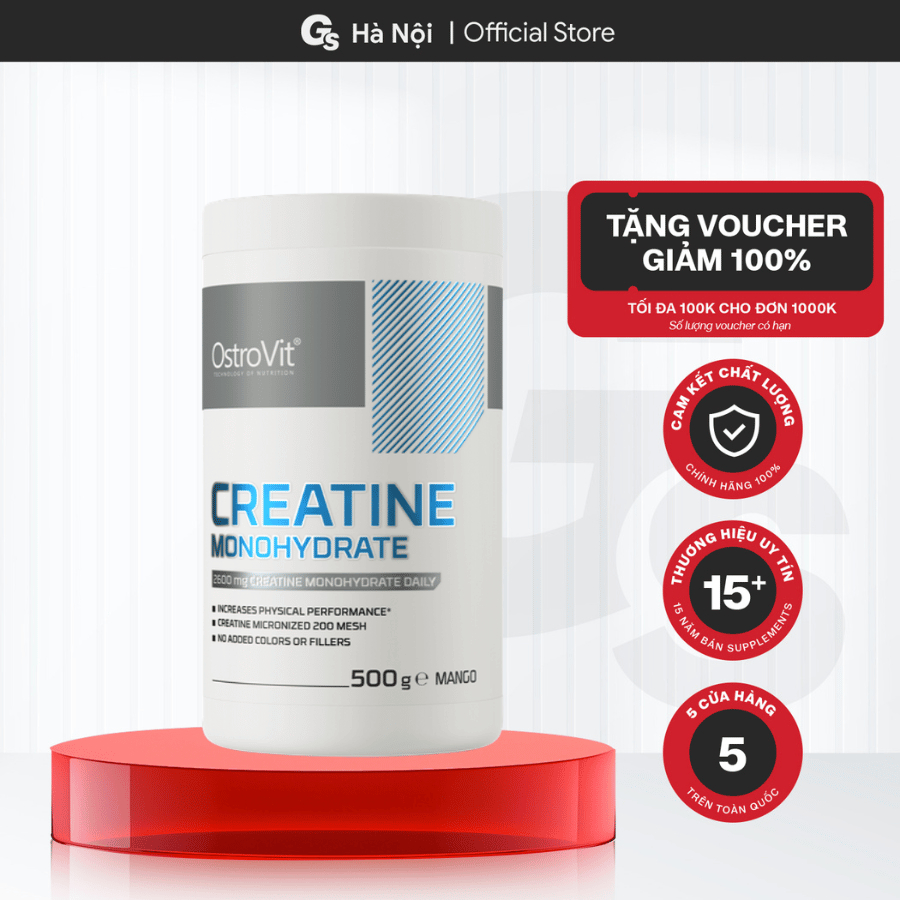 [HŨ/TÚI TÙY LÔ] Bột tăng sức mạnh Ostrovit Creatine hỗ trợ pump cơ, tăng hiệu suất tập - Gymstore