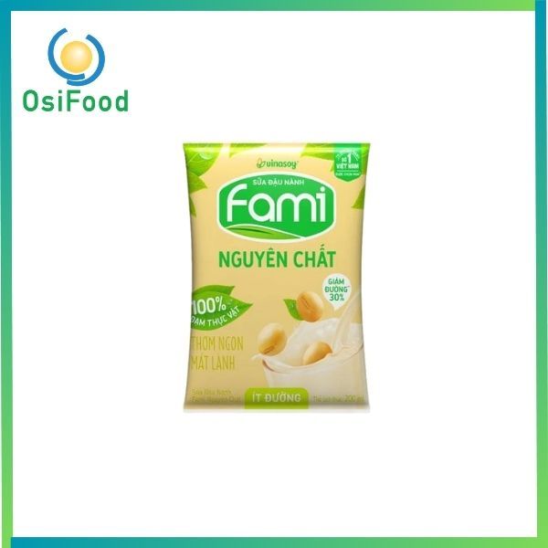 Sữa đậu nành Fami ít đường bịch 200ml