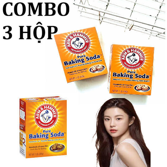 COMBO 3 HỘP _ BỘT BAKING SODA ĐA CÔNG DỤNG HÀNG CHÍNH HÃNG