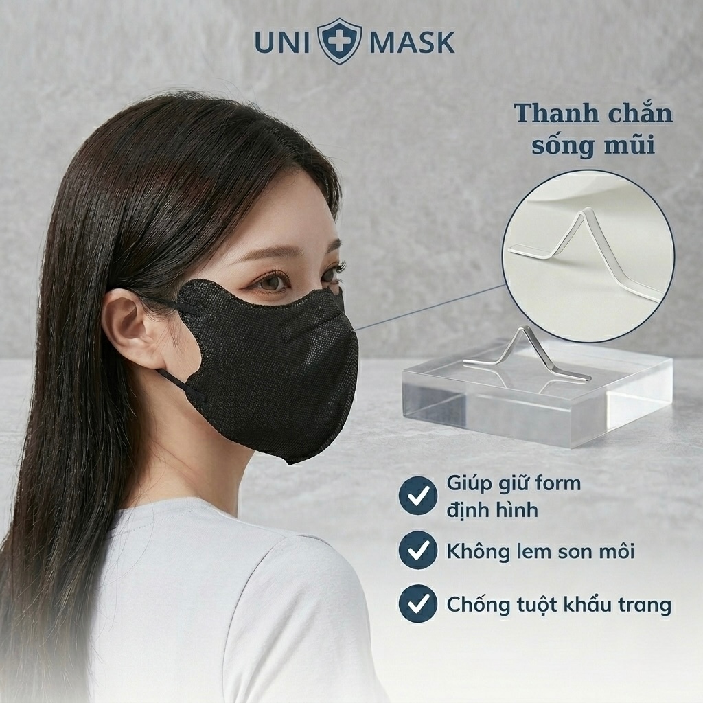 [ UNICARE ] Combo 100 chiếc Khẩu trang 9A UNICARE - Khẩu trang chuyên dụng đi nắng 5 Lớp Mẫu Thời Tr