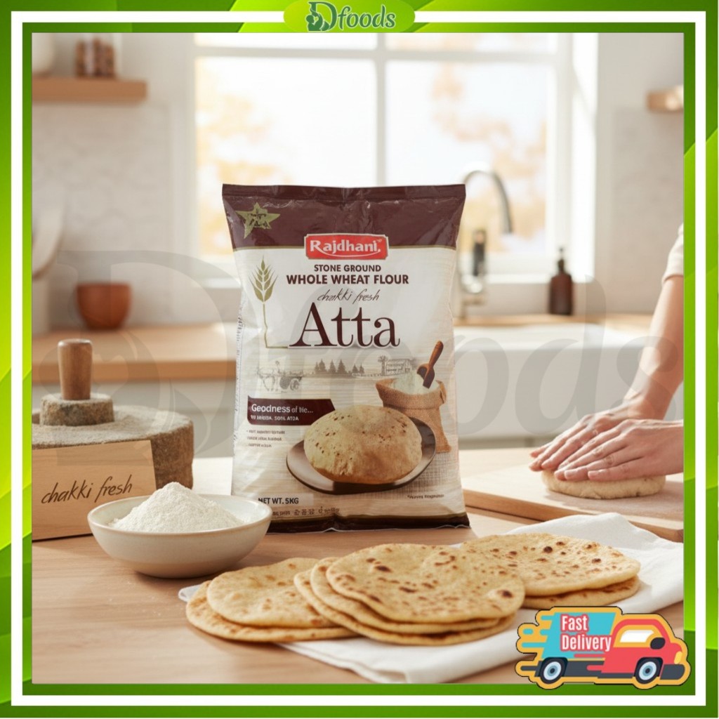 Atta Chakki Fresh - Bột mì nguyên cám Atta Ấn Độ 5kg