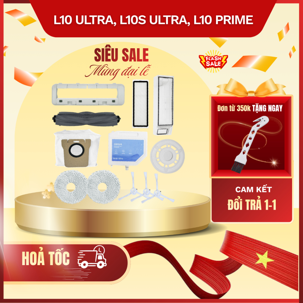 Phụ kiện Robot hút bụi L10S Ultra, L10S Ultra SE,  L10 Prime, L10 Ultra - Phụ kiện thay thế khăn lau