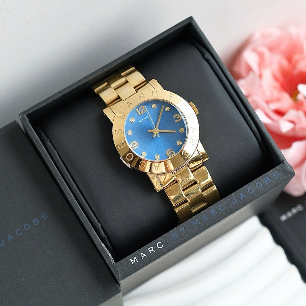 [ Chính Hãng 100%] Đồng Hồ Nữ Marc Jacob MBM8609 (8609) Máy Quartz (Pin) Kính Khoáng Mặt Tròn 36mm S