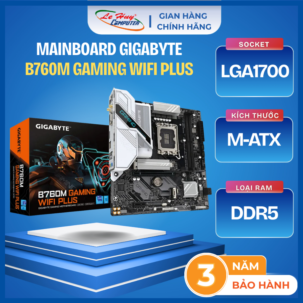 MainBoard GIGABYTE B760M DDR5 SOCKET LGA1700 - Hàng Chính Hãng