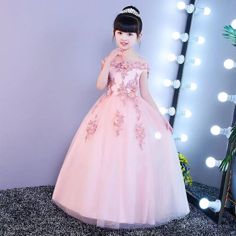 Váy dạ tiệc trễ vai thời trang trẻ em BEESHOP VCC028_PK