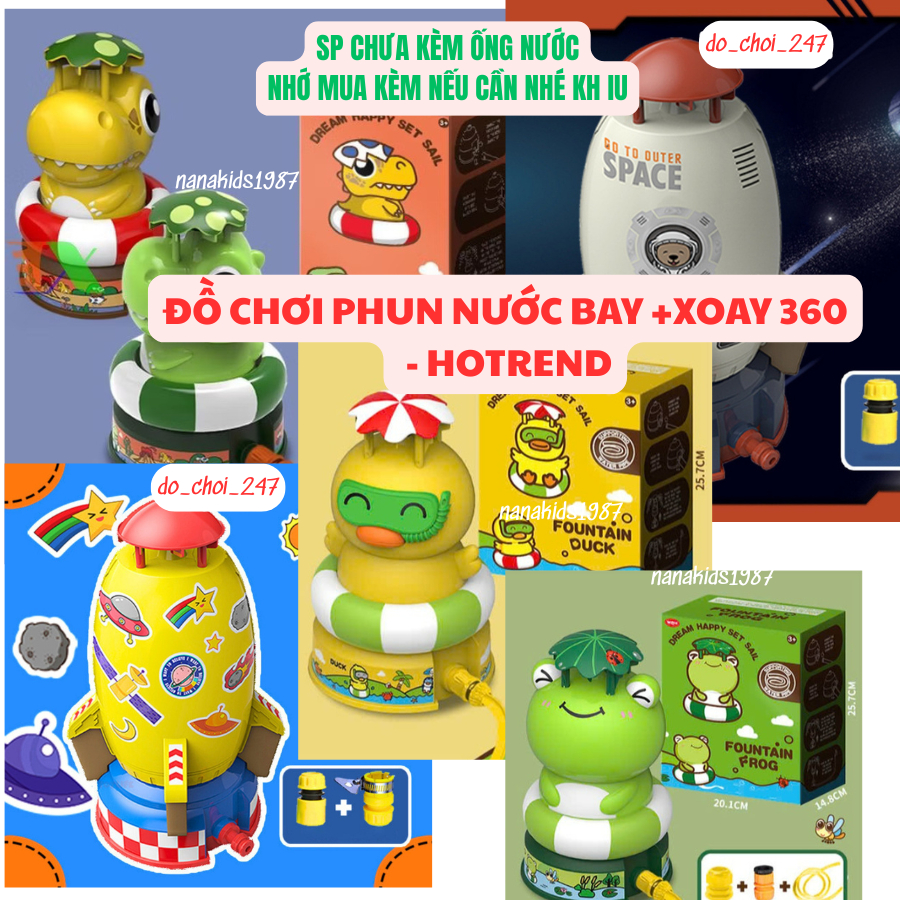 (MỚI BÁN, RẺ LẤY T.Tác) Đồ chơi phun nước bay và xoay 360 độ cho bé đồ chơi phòng tắm trẻ em TOYLIFE