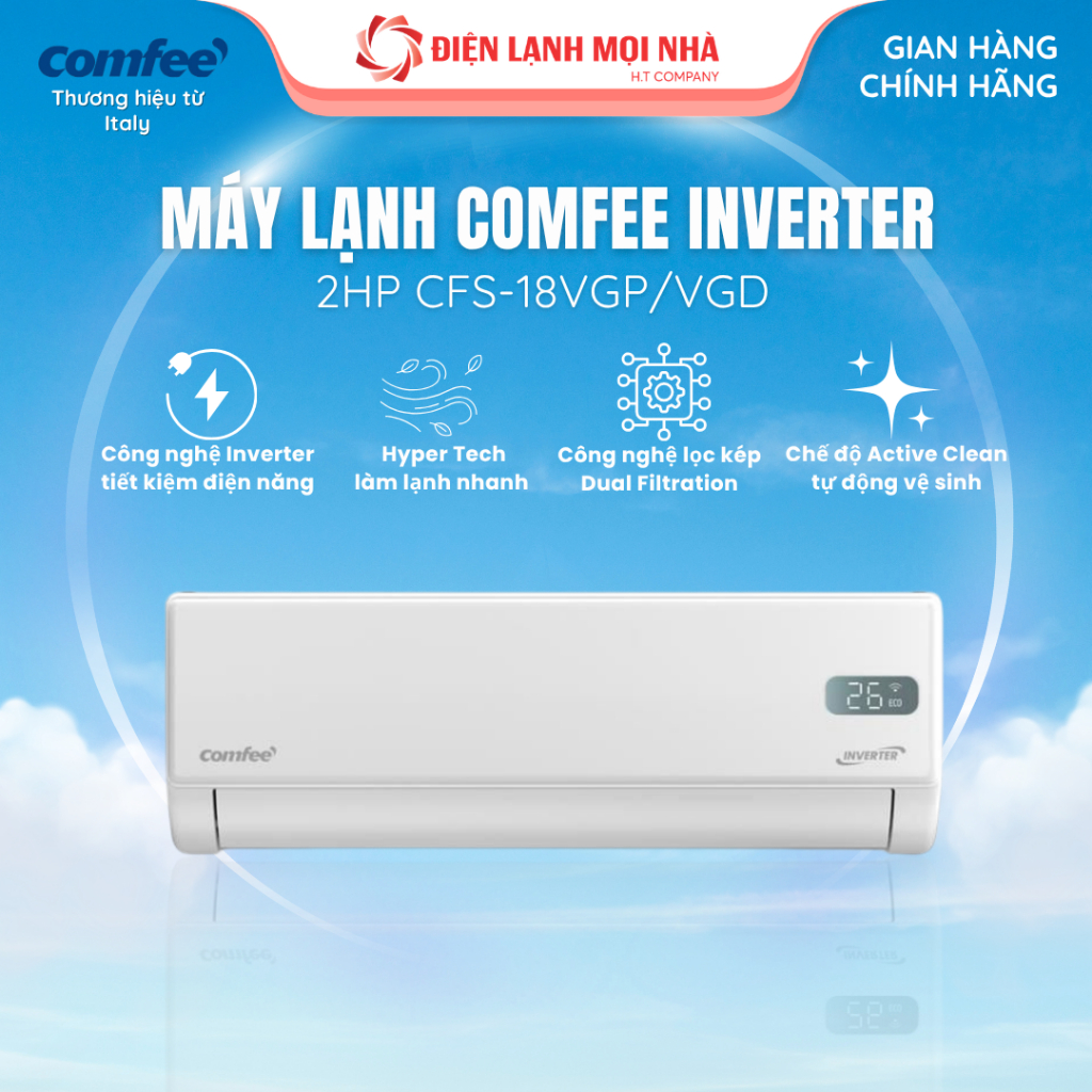Điều Hòa Comfee Inverter 2HP CFS-18VGP/VGD & CFS-18VGX – Làm Lạnh Nhanh, Tiết Kiệm Điện, WiFi Thông 