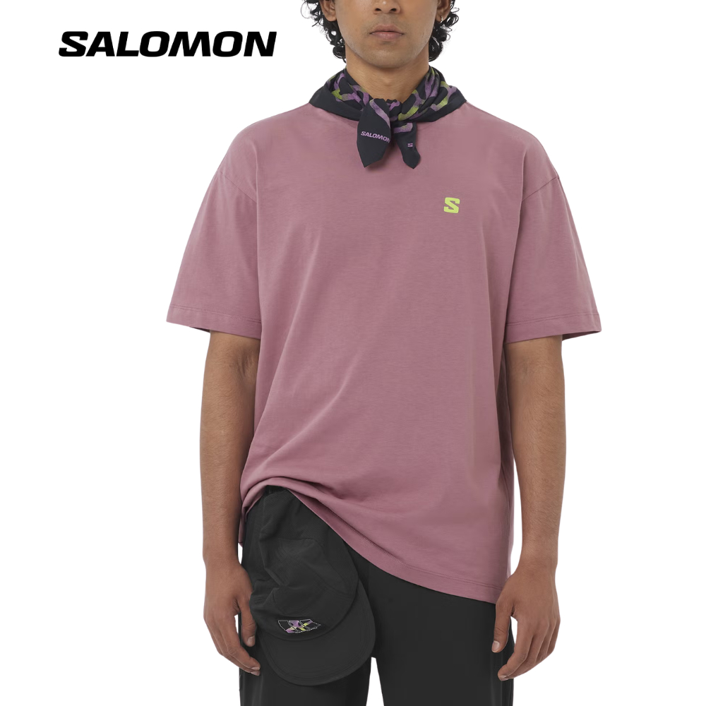 Salomon Men's Short Sleeve T-Shirt Round Logo Graphic Áo Thun Thể Thao Nam LC2844900