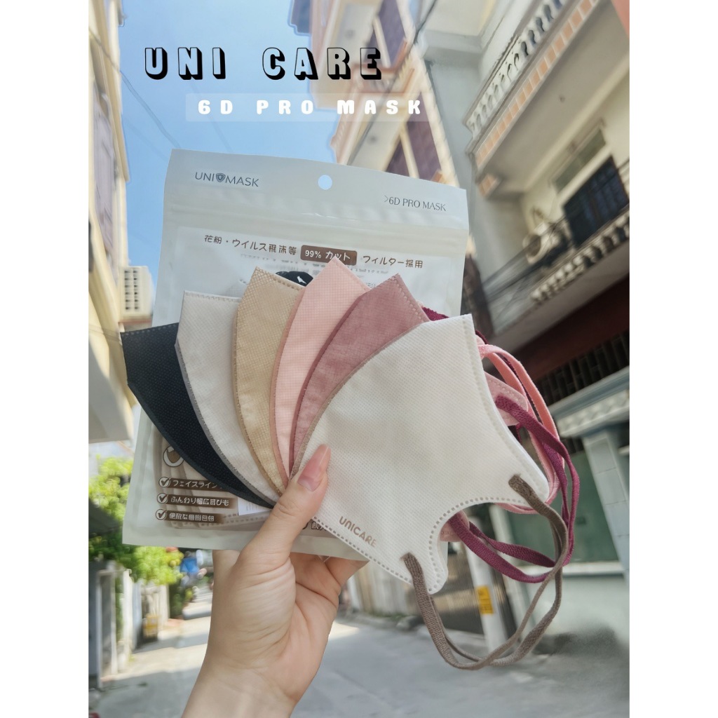 Combo 200 chiếc khẩu trang 6D UNICARE Pro Mask Nhiều Màu HotrendTên Sản phẩm : Combo 200 chiếc Khẩu 
