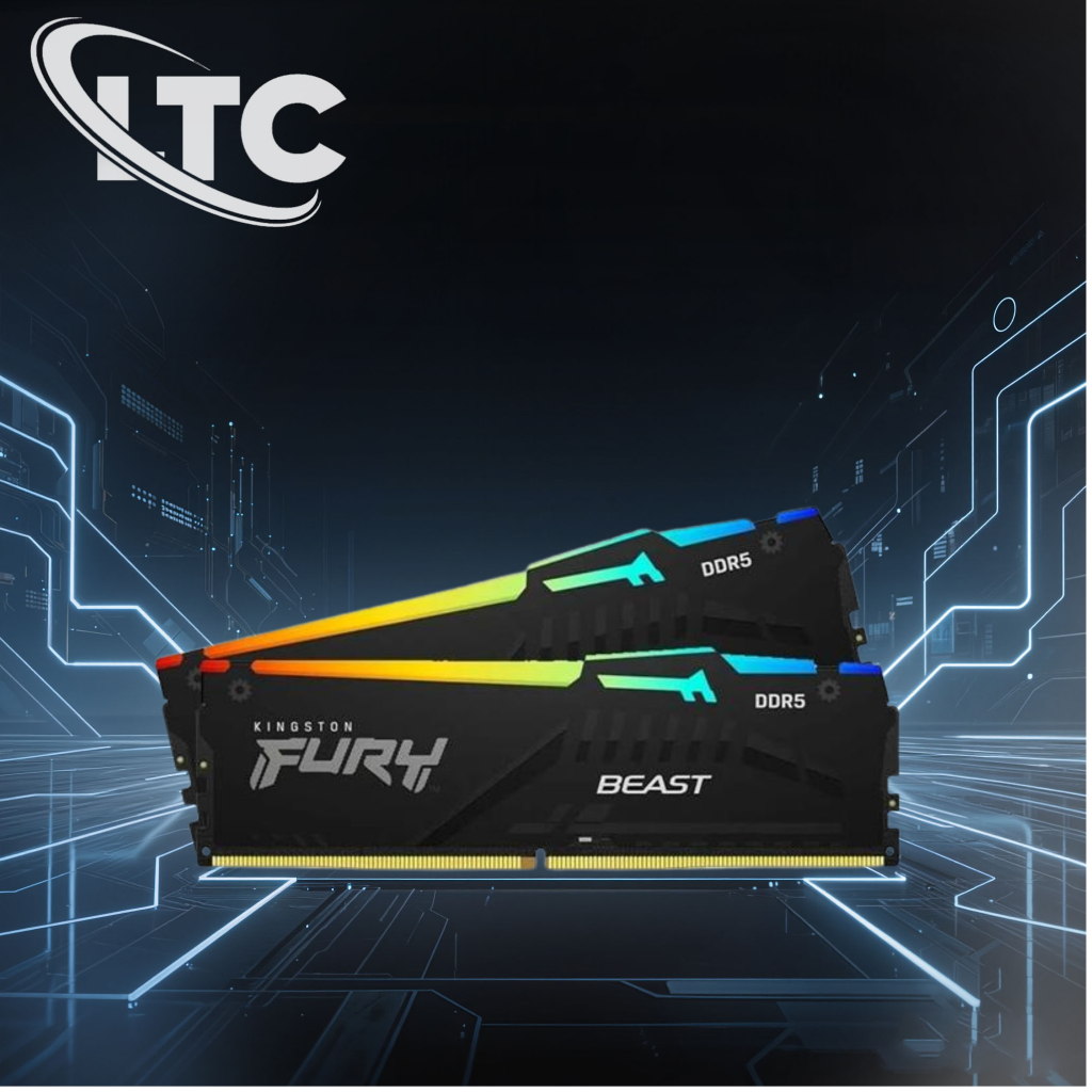 Ram Kingston FURY Beast RGB 32GB (2x16GB) DDR5 bus 5600Mhz-BH 36 tháng