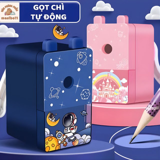 Gọt Bút Chì Tự Động - Máy Gọt Bút Chì Quay Tay Sắc Bén Thiết Kế Hoạt Hình Dễ Thương