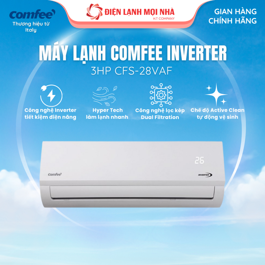 Điều Hòa Comfee Inverter 3HP CFS-28VAF / CFS-28VGX – Làm Lạnh Nhanh, Tiết Kiệm Điện, WiFi Thông Minh