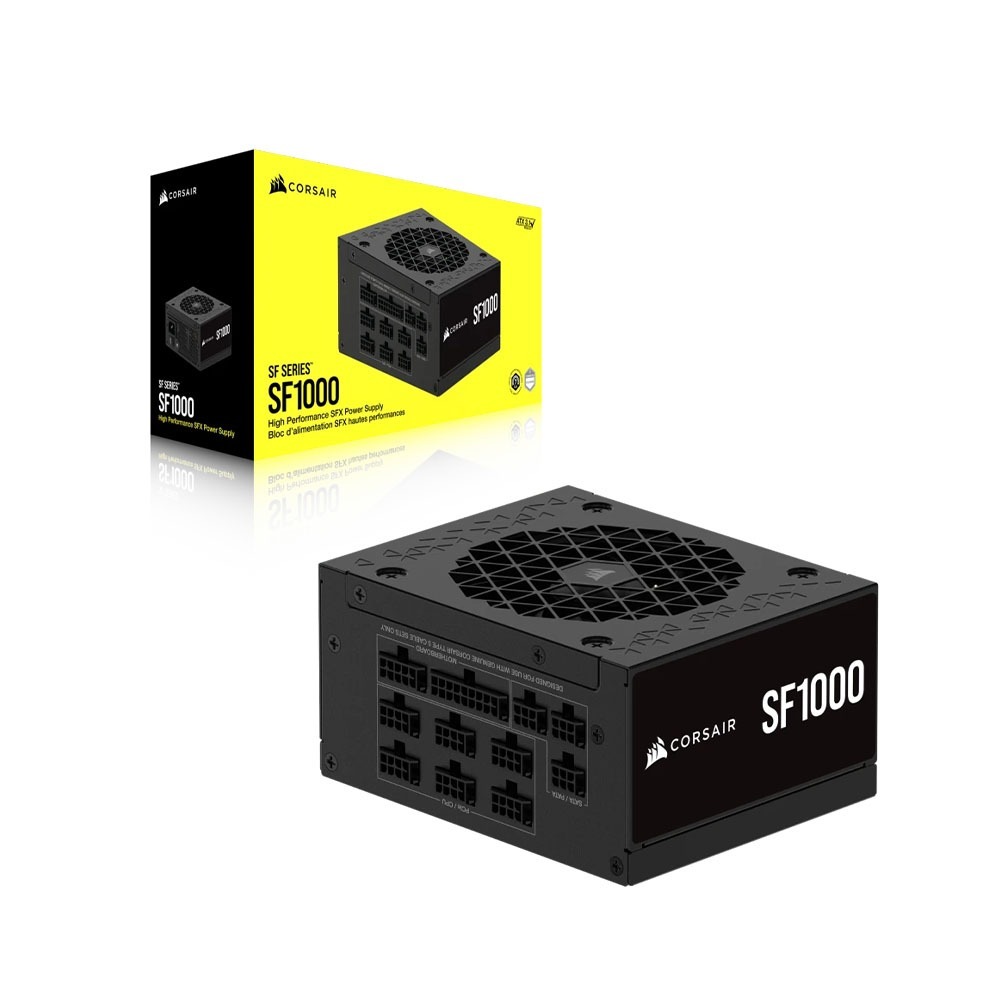 Nguồn máy tính SFX Corsair SF1000 - ATX 3.1 & PCIe 5.1 80 Plus Platinum - Full Modular new chính hãn