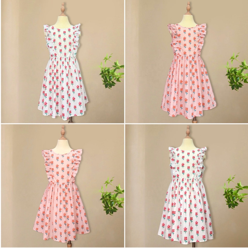 Váy hoa sát nách vai bèo thời trang trẻ em BEESHOP TLH23135