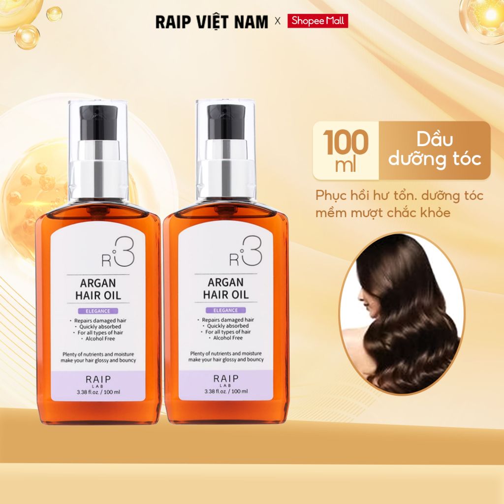 Tinh dầu dưỡng tóc RAIP LAB R3 Argan hương Elegance Hàn Quốc  100ml