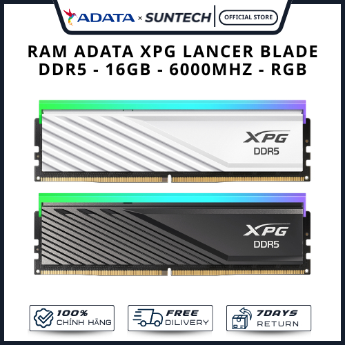RAM XPG LANCER BLADE RGB DDR5 16GB 6000MHz - Tốc Độ Đột Phá, Thiết Kế Gọn Gàng, LED RGB Đẳng Cấp