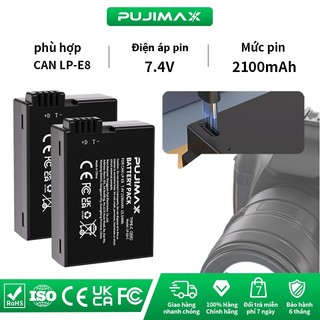 Pin Canon LP-E8 Type-C PUJIMAX 2100mAh 7.4V cho 550D 600D 650D 700D sạc nhanh tiện lợi