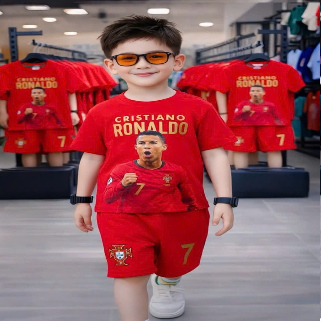 Bộ Quần Áo Bóng Đá Trẻ Em MORO SHOPS Ronaldo Messi Neymar Mbappe - Đồ Đá Banh Trẻ Em Cao Cấp Cho Bé 