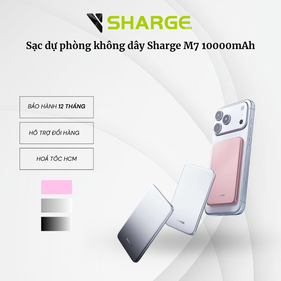 Sạc dự phòng không dây Sharge - M7
