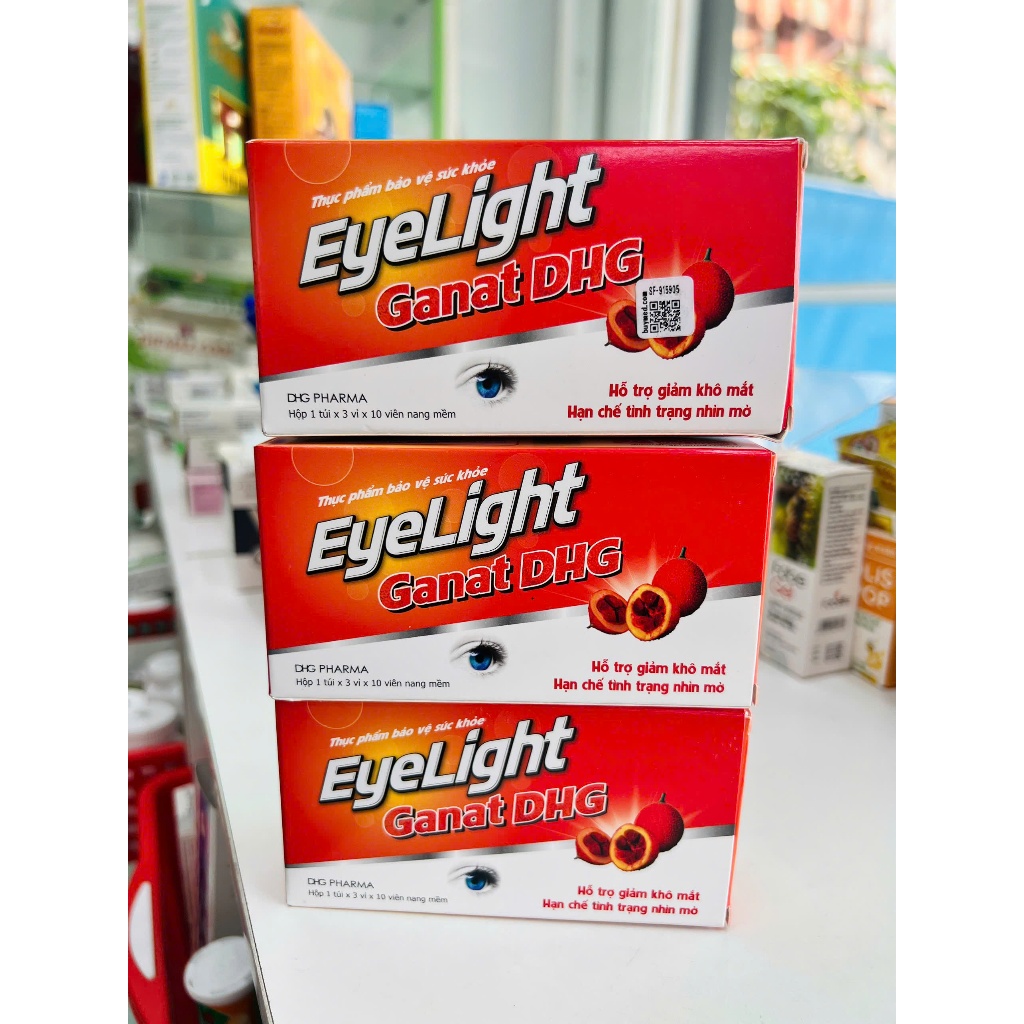 EYELIGHT GANAT - HỖ TRỢ BẢO VỆ MẮT, CẢI THIỆN THỊ LỰC, HỘP 30 VIÊN