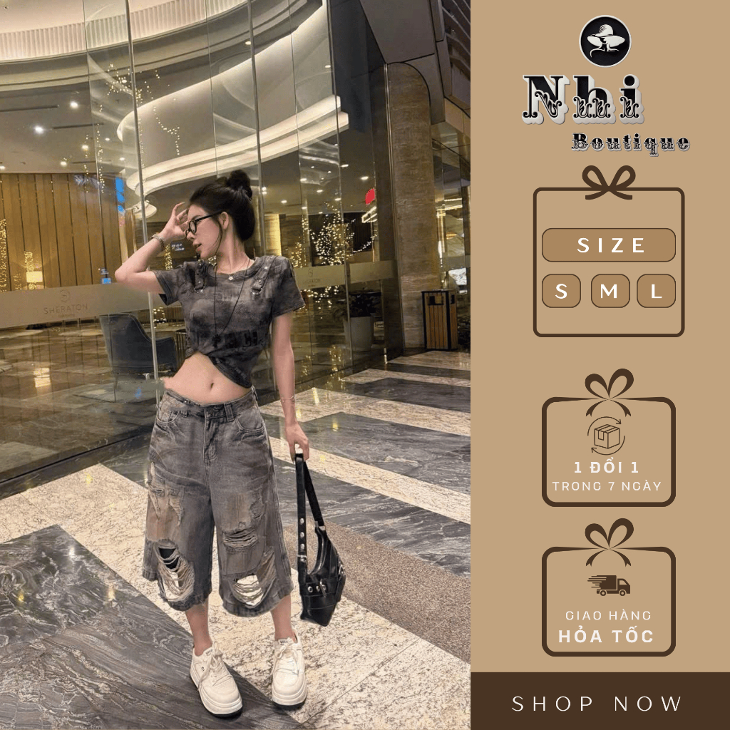 Quần Jean Ngố Nữ Teen 2026 – Dáng Suông Vải Mềm Cao Cấp Nhi Boutique Phong Cách Streetwear Năng Động