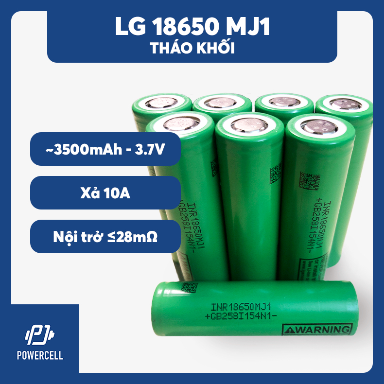 [Mua nhiều giảm giá] LG 18650 MJ1 dung lượng 3500mah nội trở 26-28 tháo khối