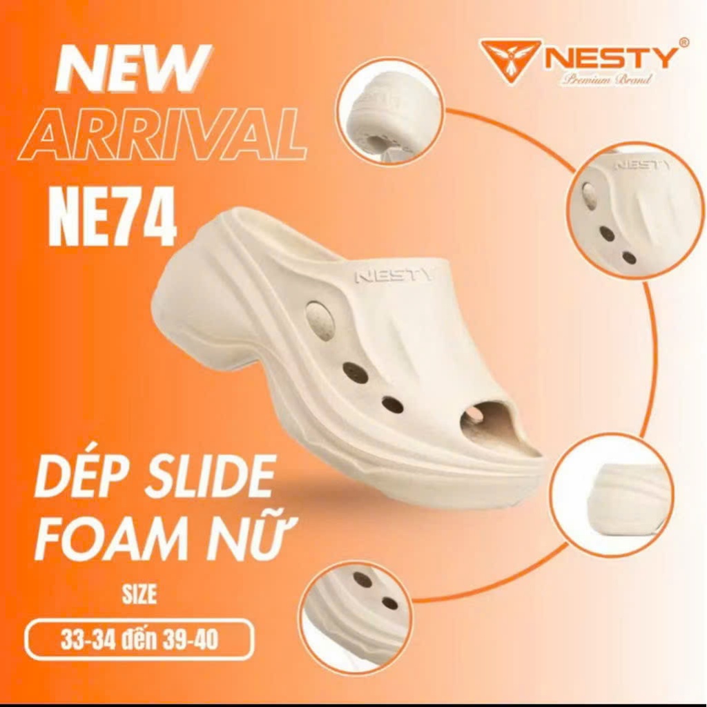 [NE74] DÉP QUAI NGANG NESTY ĐẾ ĐỘN 9CM, CHẤT LIỆU EVA NHẸ, ÊM, KHÔNG THẤM NƯỚC NE74 | BigBuy360 - bigbuy360.vn