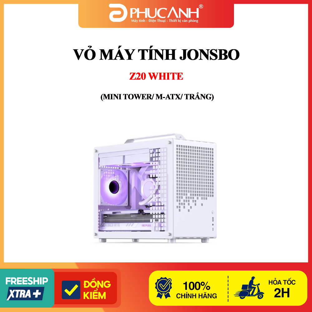 Vỏ máy tính JONSBO Z20 White (Mini Tower/ M-ATX/ Trắng)