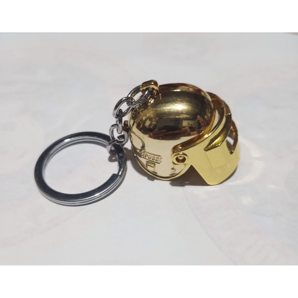 Móc khoá Mũ vàng PUBG kim loại chất lượng cao