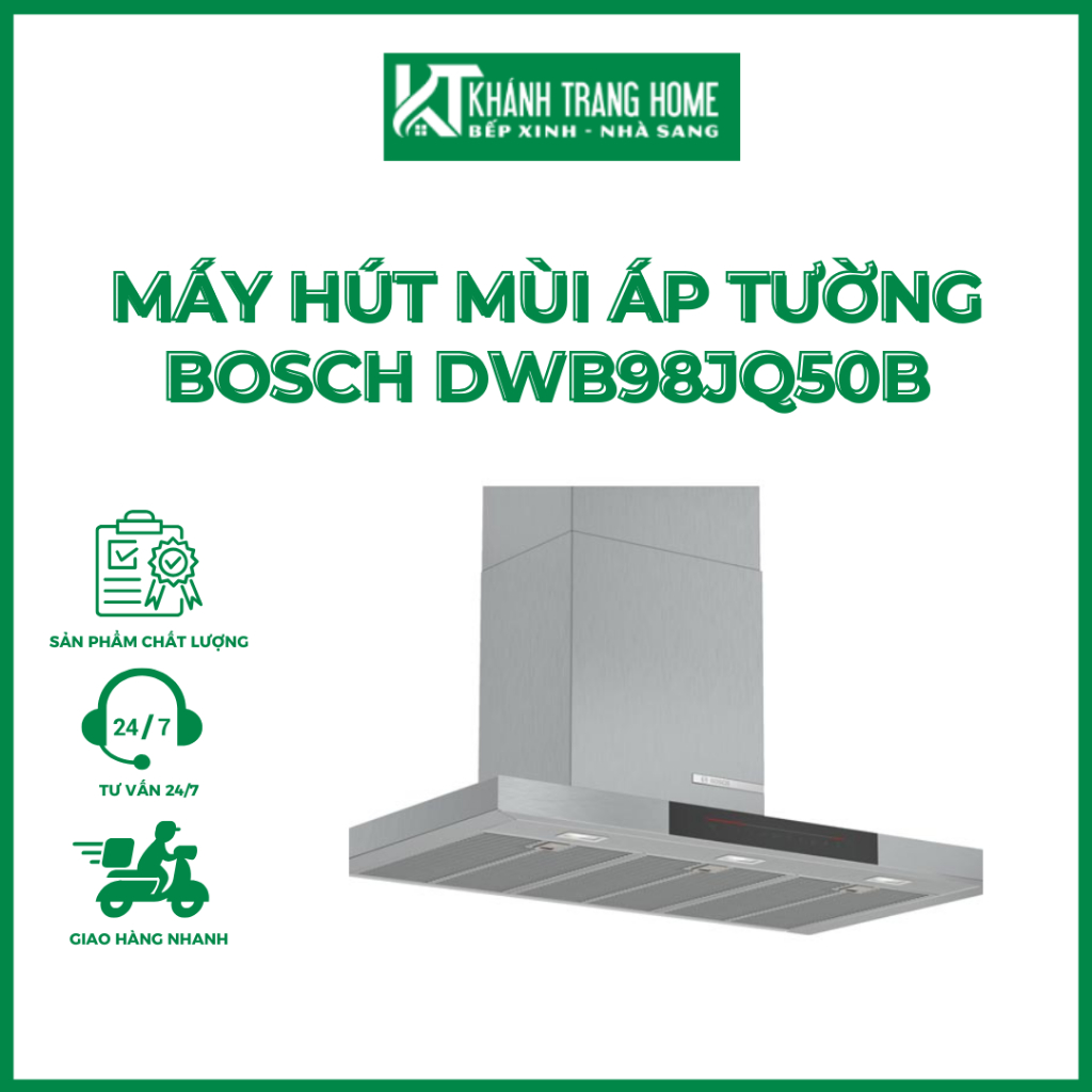 Máy hút mùi BOSCH DWB98JQ50B Serie 6 treo tường chính hãng - Khánh Trang Home