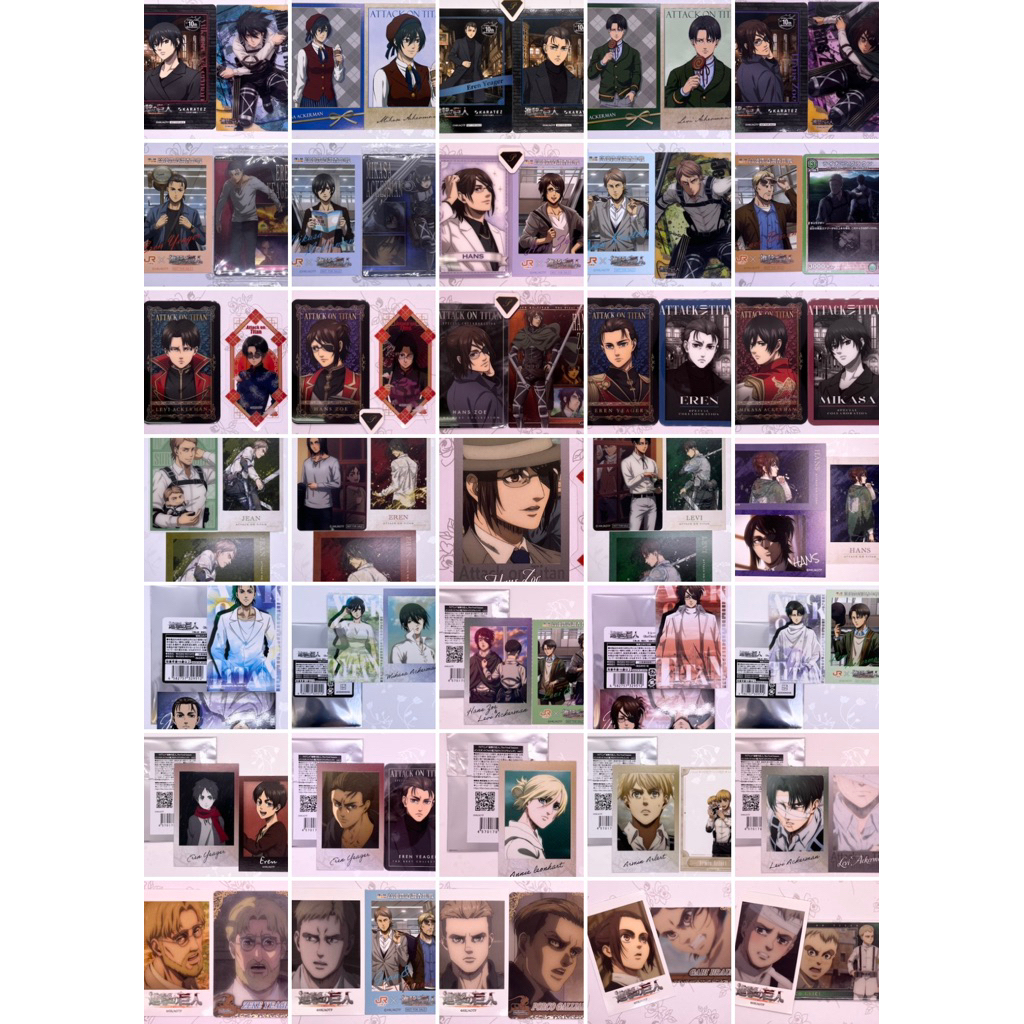 OtakuTPstore official made in Japan combo clear metal pola card nhân phẩm anime Attack on Titan Eren