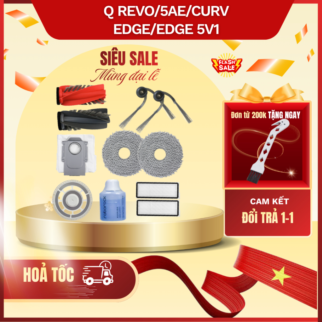 Phụ kiện robot hút bụi tương thích cho Roborock Qrevo 5AE/ Qrevo CurV/ Qrevo Edge/ Qrevo Edge 5V1