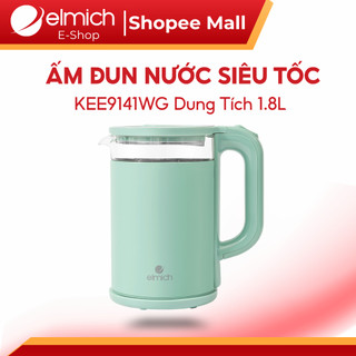 Ấm Siêu Tốc Thủy Tinh Elmich KEE-9141WG 1.8L 2200W, Đun Nhanh, Tự Ngắt An Toàn, Tiết Kiệm Điện