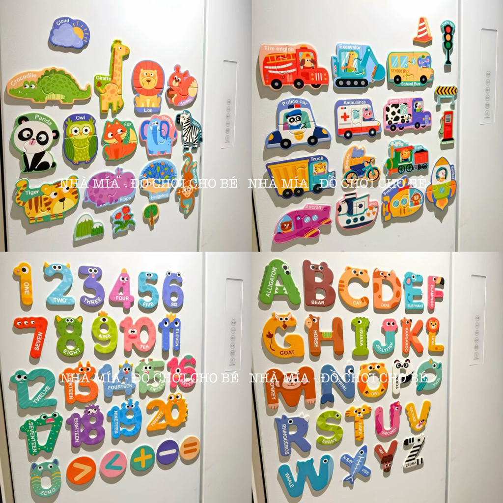 Bộ Mảnh Ghép Nam Châm Theo Chủ Đề - Magnet Puzzle - Đồ Chơi Giáo Dục, Học Tiếng Anh