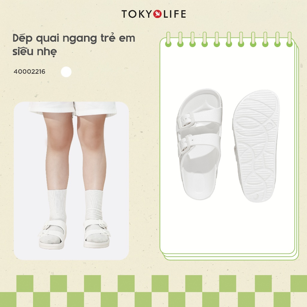 Dép quai ngang trẻ em siêu nhẹ TOKYOLIFE dép lê trẻ em chống trượt size 24-29 40002216