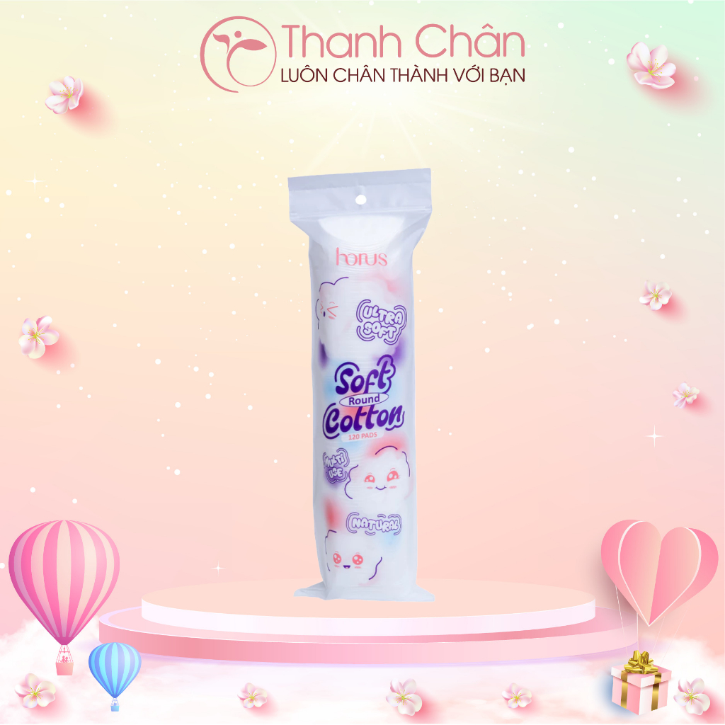 Bông tẩy trang Horus Round Soft Cotton Pads