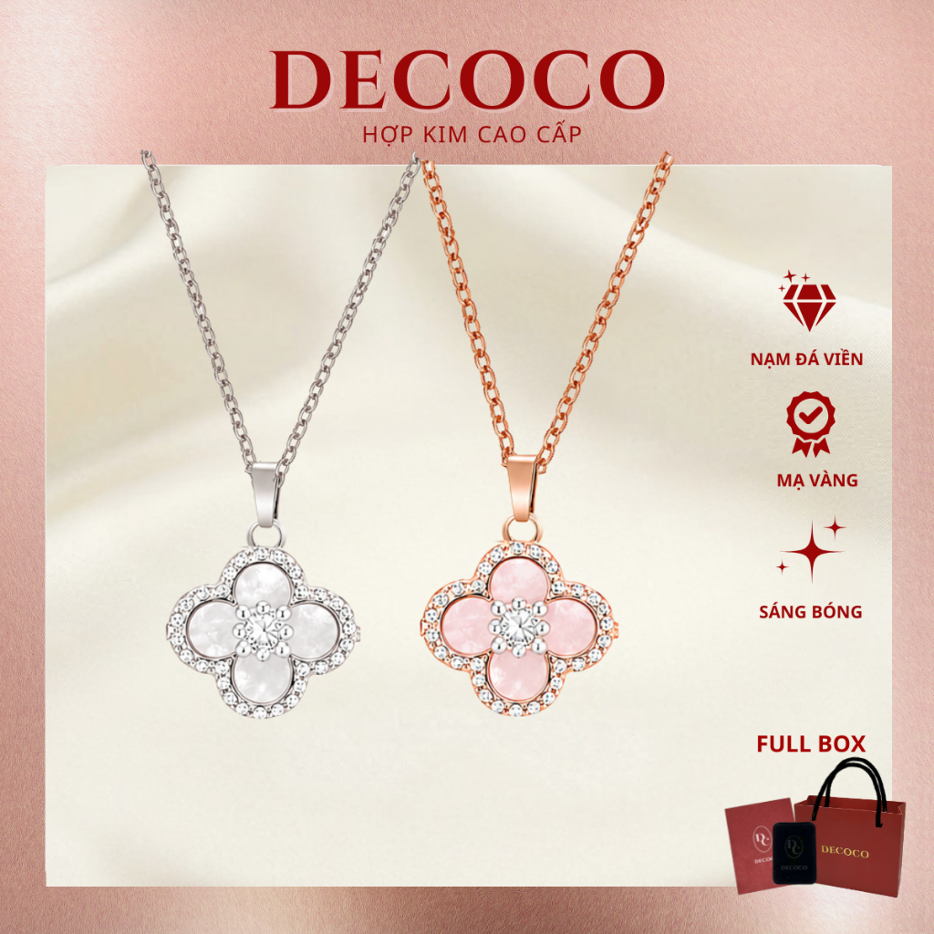 [DEAL 99K] Vòng cổ charm hoa đá xà cừ cỏ 4 lá SAKURA DECOCO ACC ( kèm Túi giấy + Hộp + Thiệp ) may mắn | BigBuy360 - bigbuy360.vn