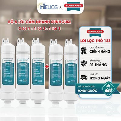 Bộ Lõi Lọc Đúc Nối Nhanh Chính Hãng Sunhouse Dùng Cho Máy Lọc Nước Sunhouse SHA8818K, SHA8878KV,...