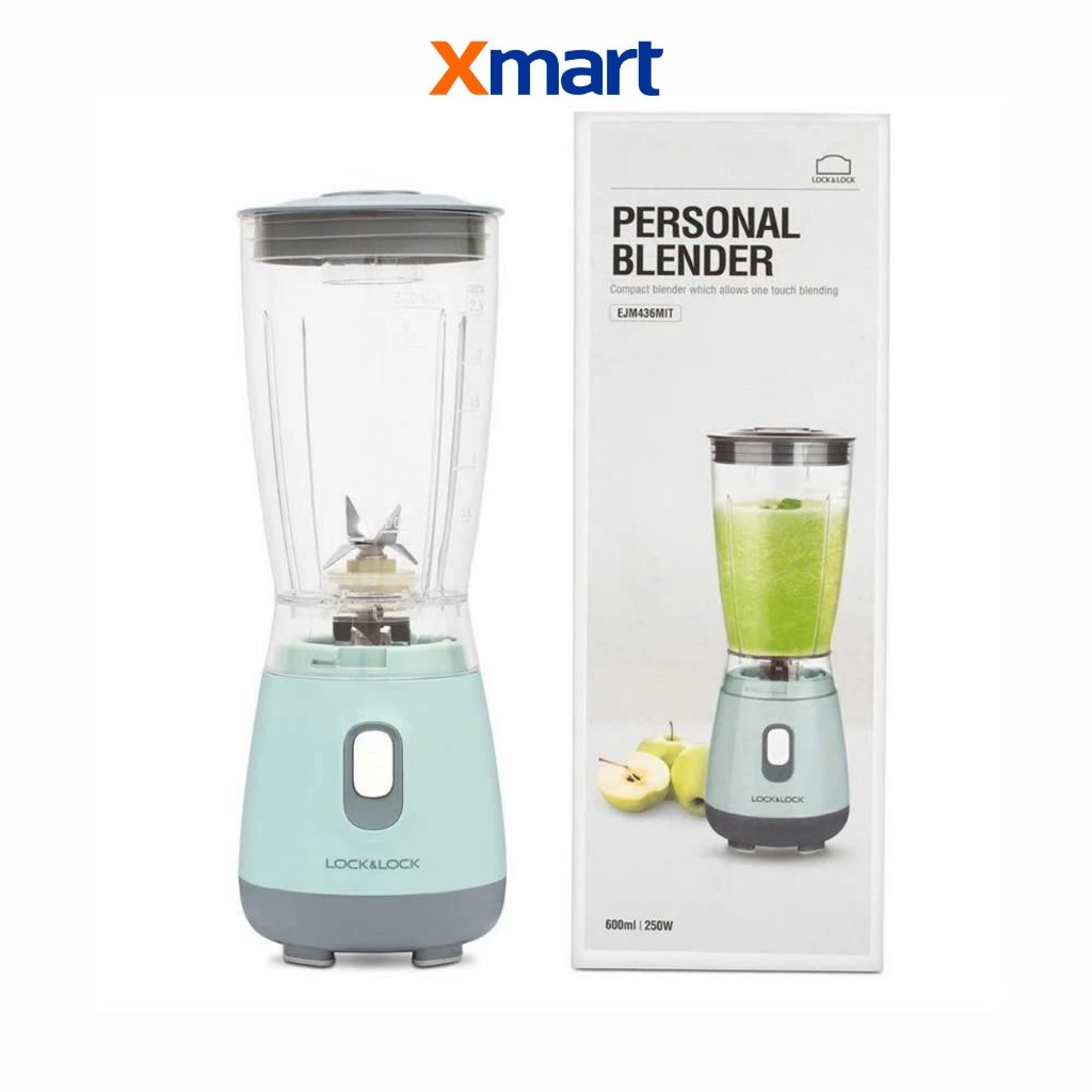 Máy Xay Sinh Tố Cá Nhân Lock&Lock EJM436MIT 600ml 250W Xay Nhanh 1 Chạm Nhỏ Gọn