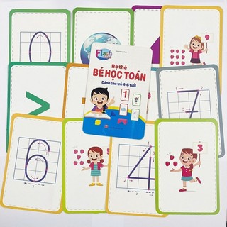 Bộ 42 Thẻ Bé Học Toán Cho bé từ 4-6 tuổi