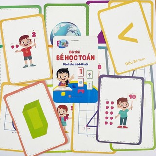 Bộ 42 Thẻ Bé Học Toán Cho bé từ 4-6 tuổi