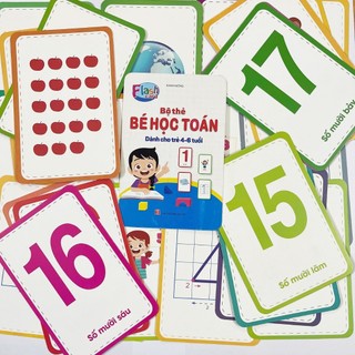 Bộ 42 Thẻ Bé Học Toán Cho bé từ 4-6 tuổi