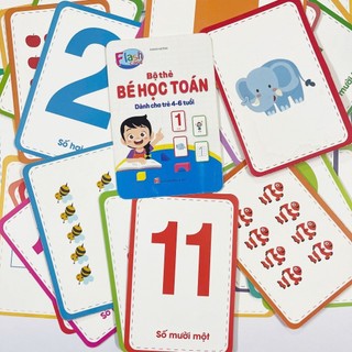 Bộ 42 Thẻ Bé Học Toán Cho bé từ 4-6 tuổi