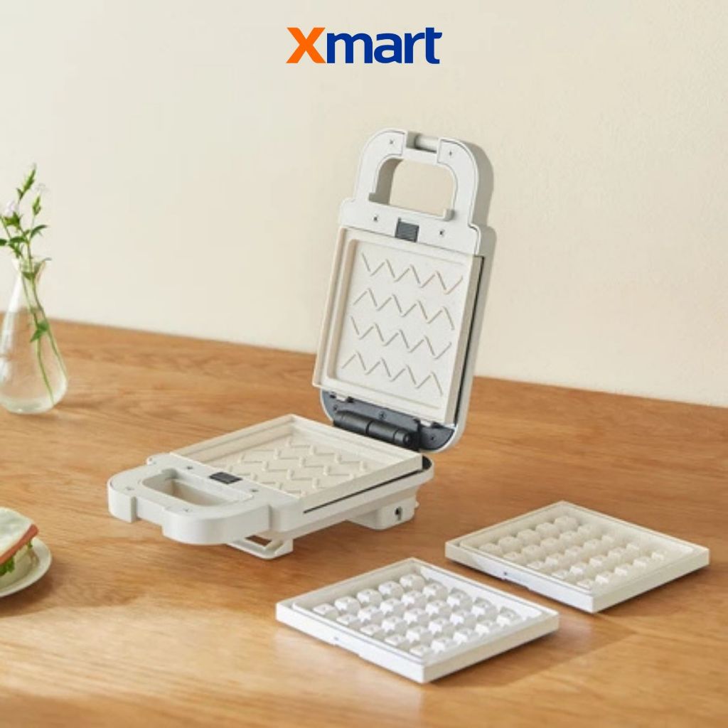 Máy Kẹp Bánh Lock&Lock EJB126IVY 600W Làm Sandwich Waffle Khuôn Rời Chống Dính