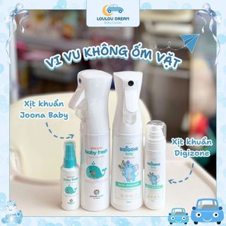 Xịt diệt khuẩn, khử mùi cho đồ chơi, bình sữa, núm ti giả Joona Baby Fresh/Digizone Baby an toàn cho bé