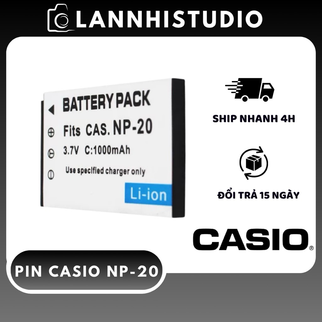 [TỔNG HỢP] Pin Casio Exilim NP-20 / NP-40 / NP-60 / NP-70 / NP-80 / NP-90 / NP-110 / NP-120 /NP-130 