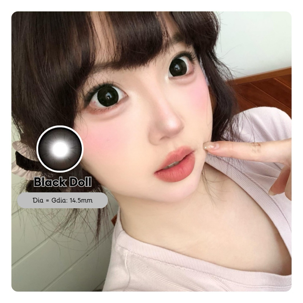[Order] Lens Giãn Tròng Big Size Black Doll - Wbear